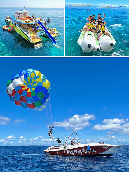 パラセーリング＋慶良間海域シュノーケリング＋マリンスポーツ1種
