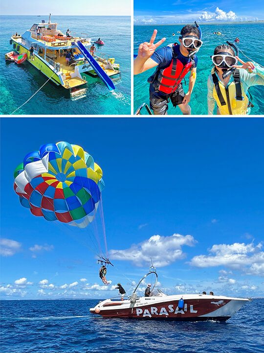 パラセーリング+慶良間海域シュノーケリング